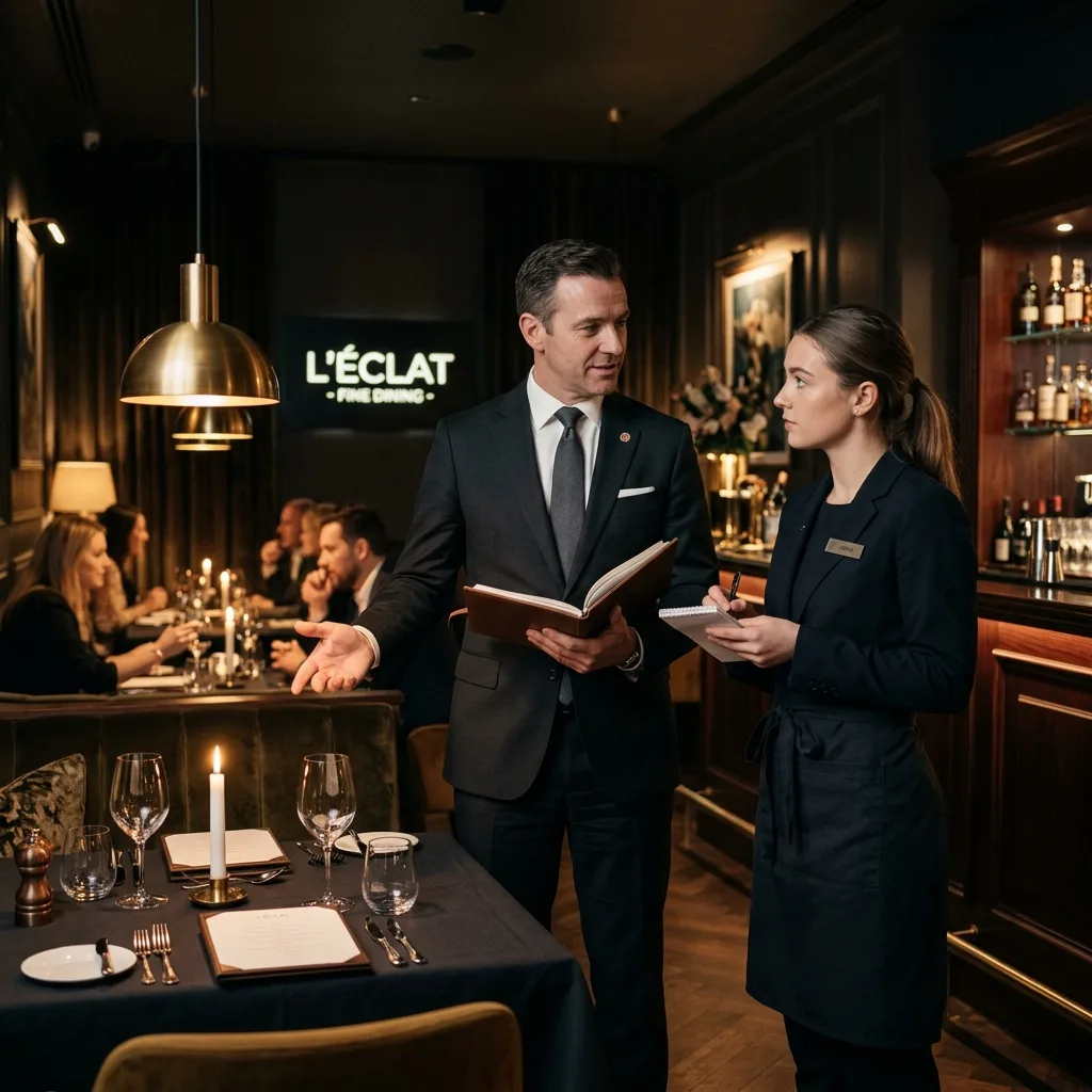 Restaurant manager coaching staff